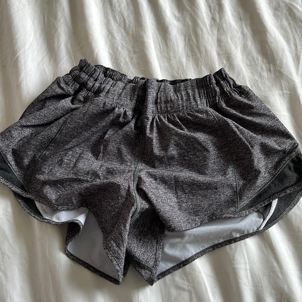 Gray Lululemon hotty hot shorts